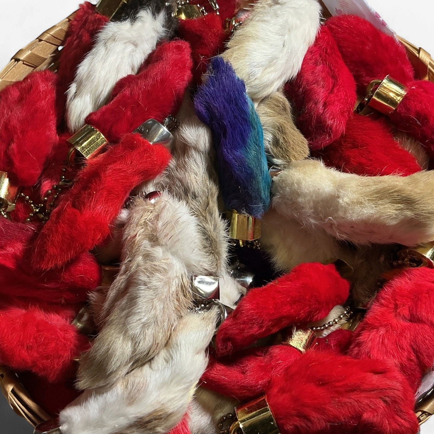Rabbit Foot Keychain Assorted