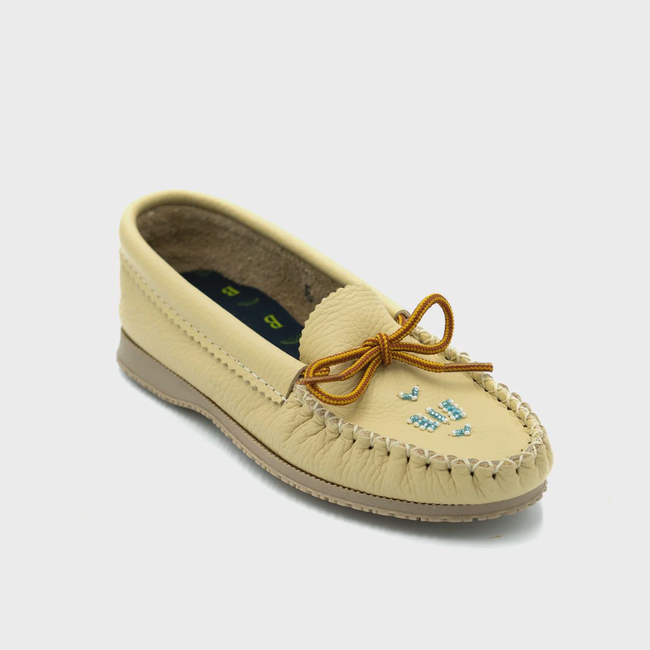 Bastien 1135F Beaded Rubber Sole Moccasin- Ladies