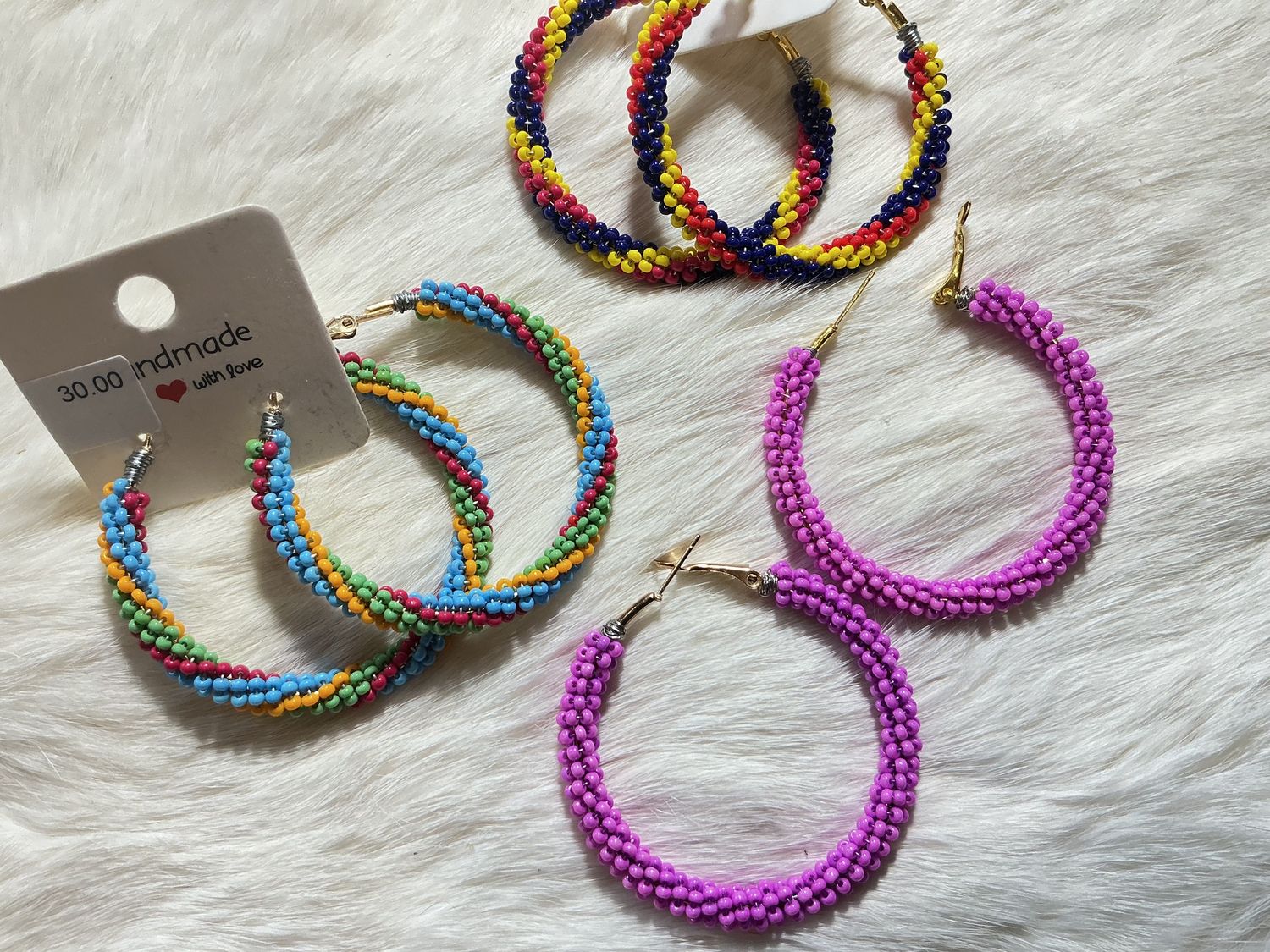 Beaded Hoop by Melinda Commanda