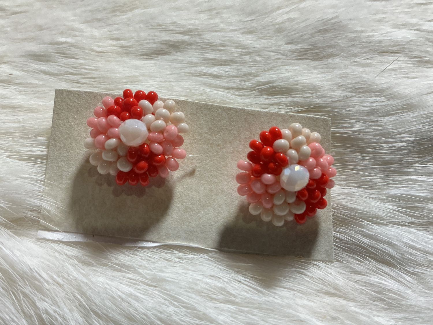 Round Beaded Mini Stud Earrings Assorted, Colorway: #1