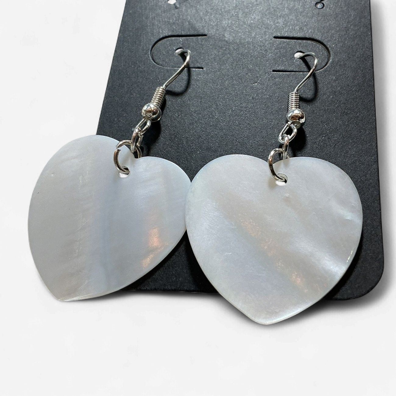 BC Trading Mother of Pearl Heart Earrings