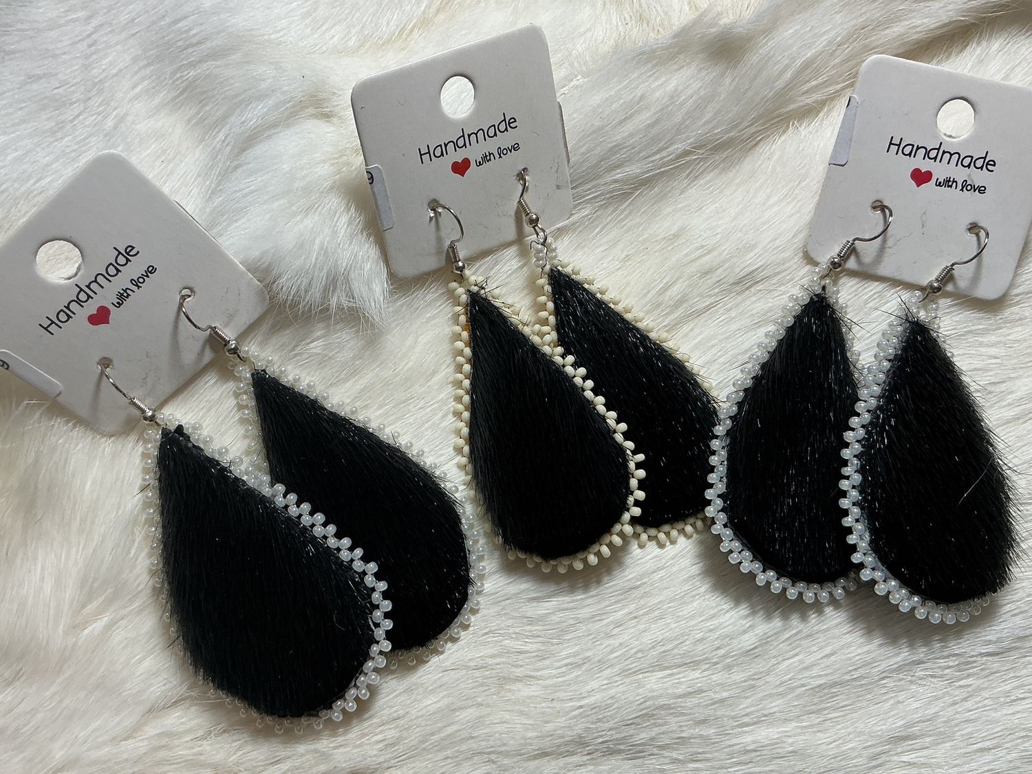 Black Sealskin Earring by Patricia Commanda