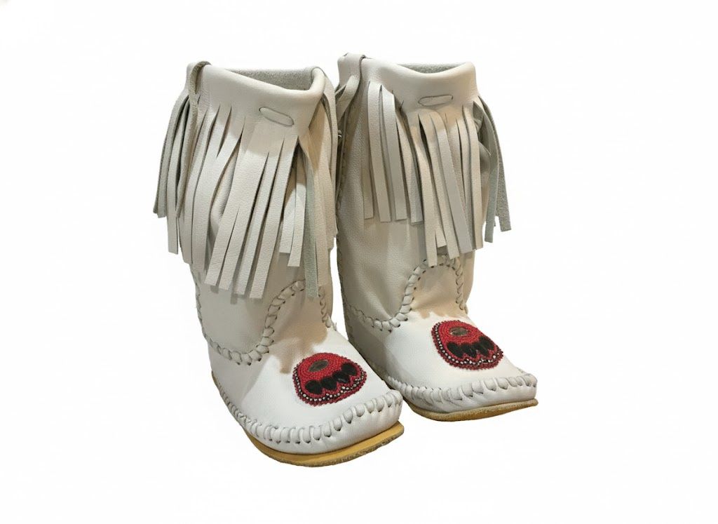 Tall Fringe Trim Beaded Mukluk