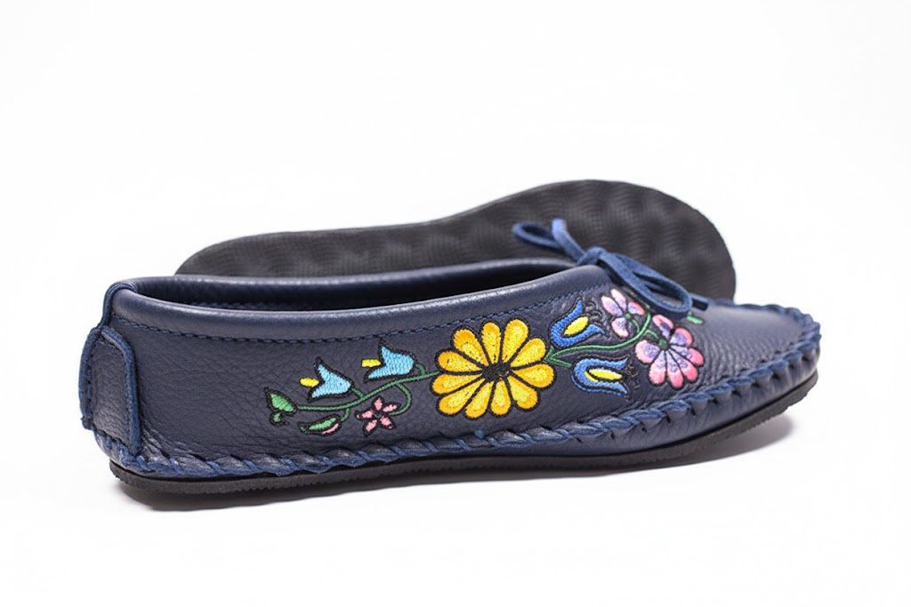 Floral Embroidered Rubber Sole Ballet Slipper- Ladies