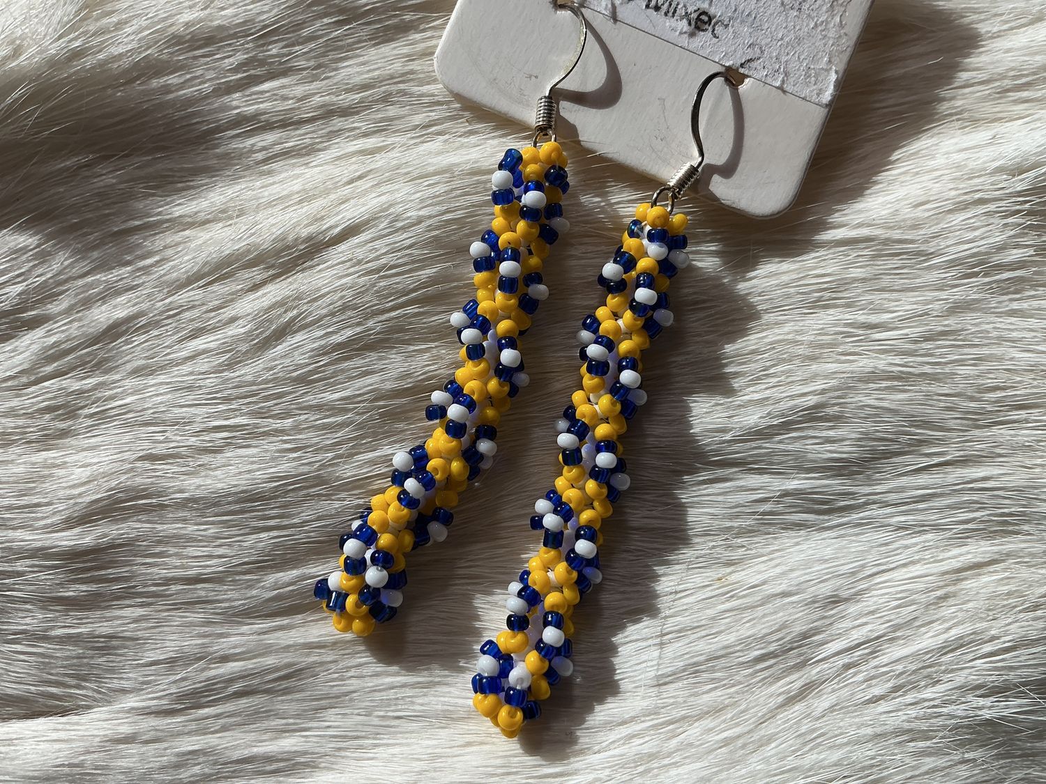 Beaded Dangle Earrings by Melinda Commmanda, Colorway: #1