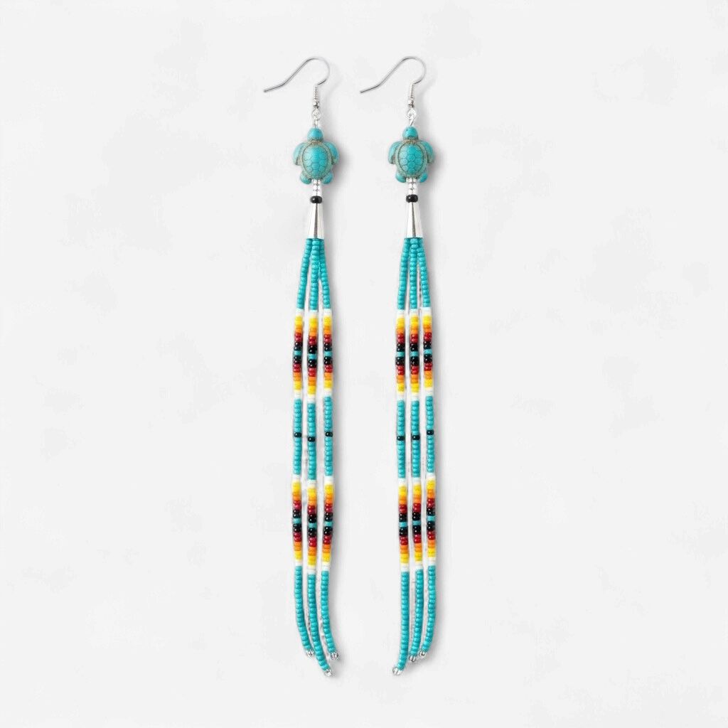 Extra Long Beaded Earrings