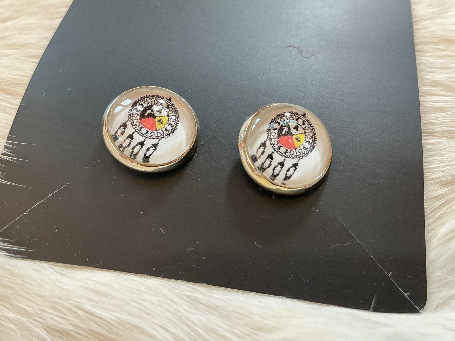 4 Direction Dreamcatcher Stud Earrings by Marilyn Jacko