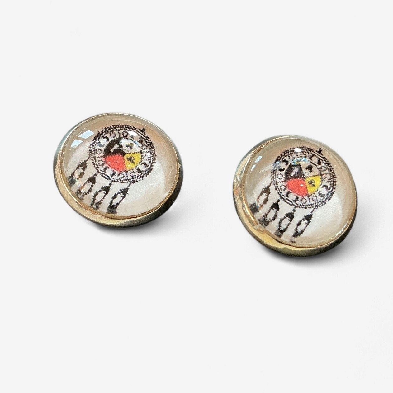 4 Direction Dreamcatcher Stud Earrings by Marilyn Jacko