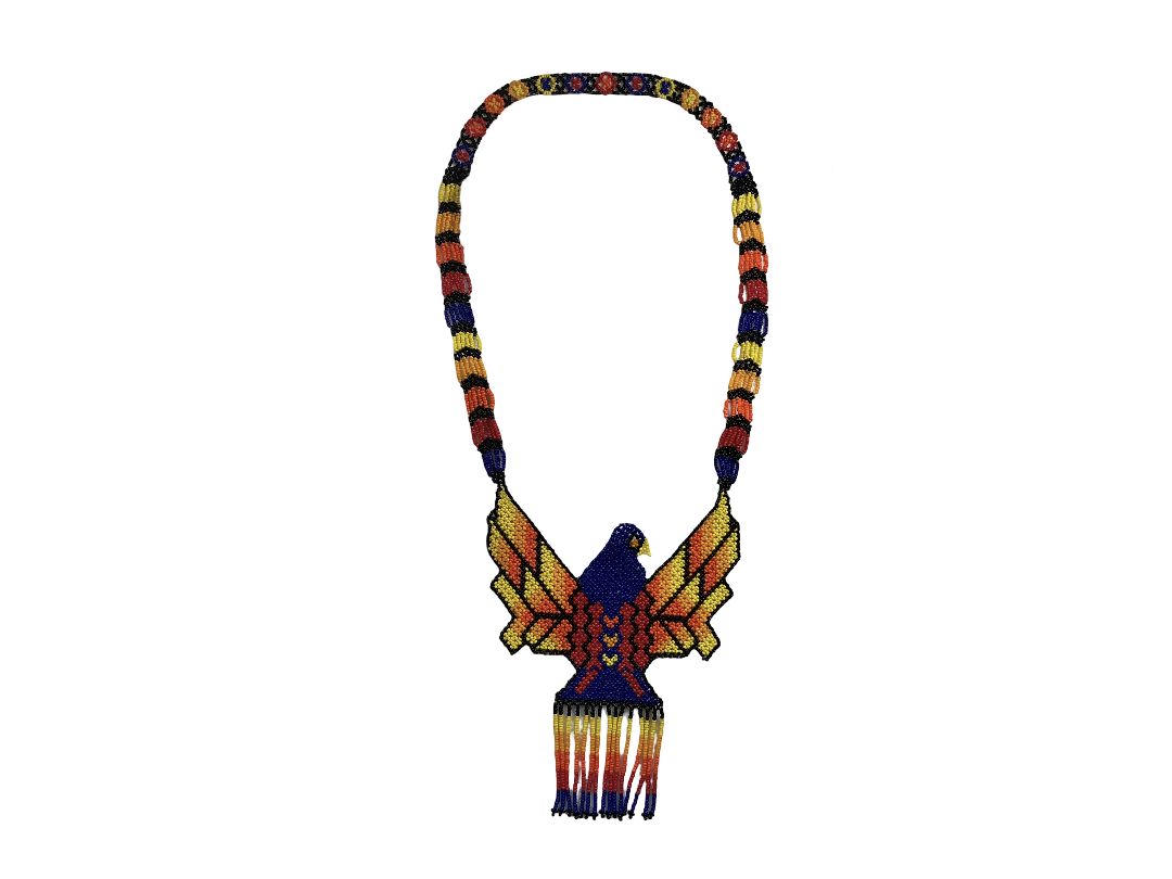 Beaded Eagle Medallion Style Necklace