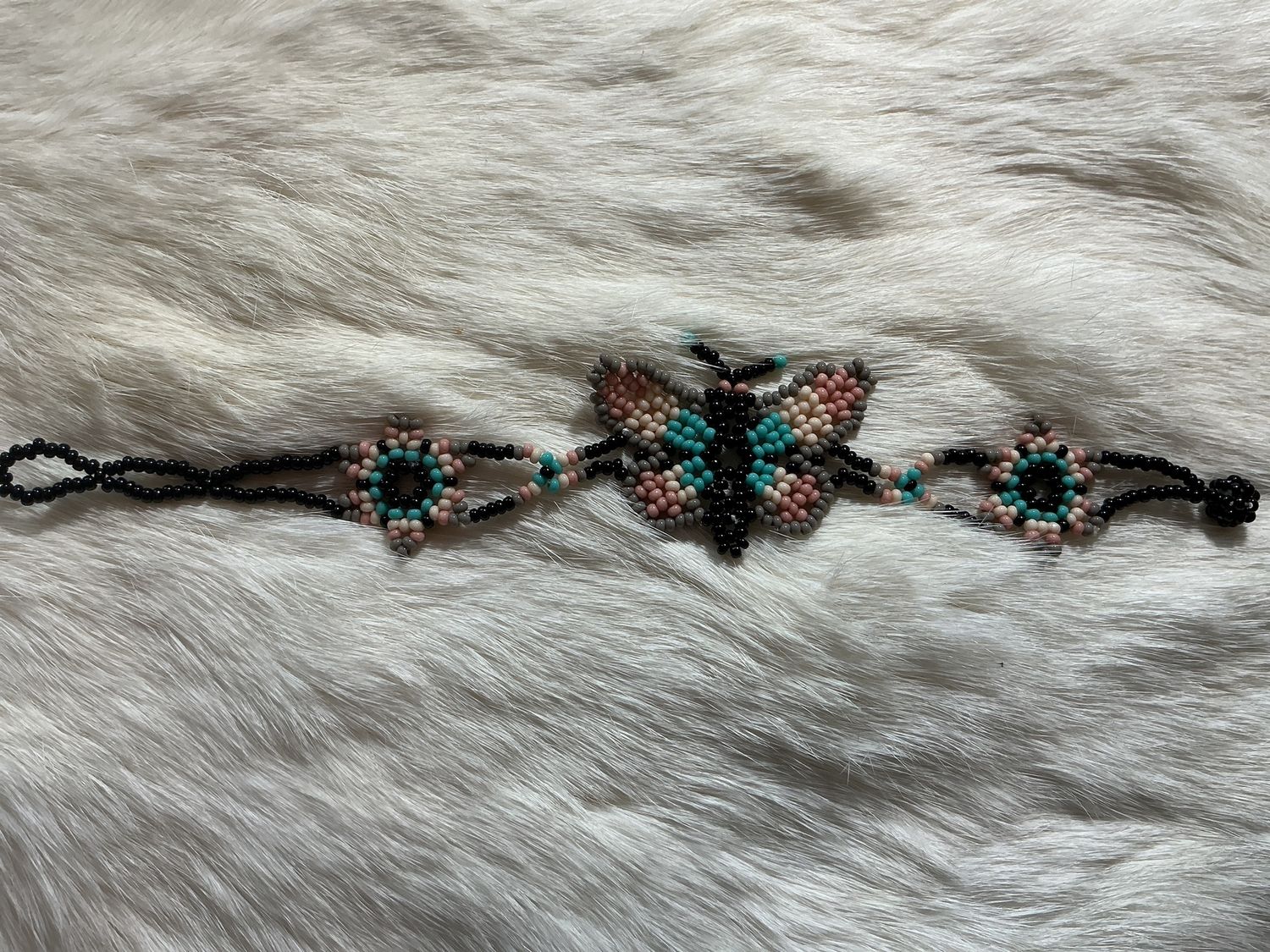 Beaded Butterfly Flat Bracelet, Colorway: #1