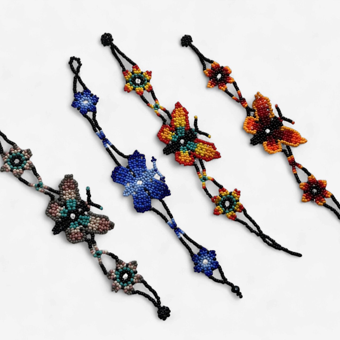Beaded Butterfly Flat Bracelet