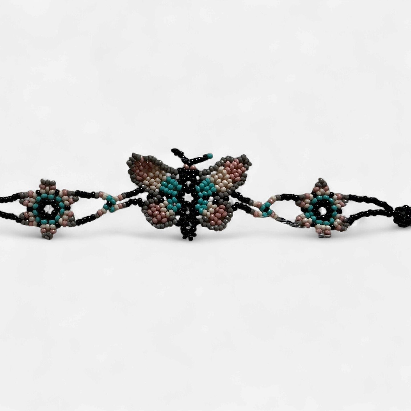 Beaded Butterfly Flat Bracelet, Colorway: #1