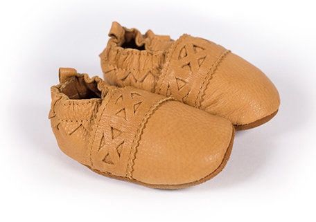 Baby Paws Elastic Moccasin- Infant, Color: Light Tan, Size: 6-12 M