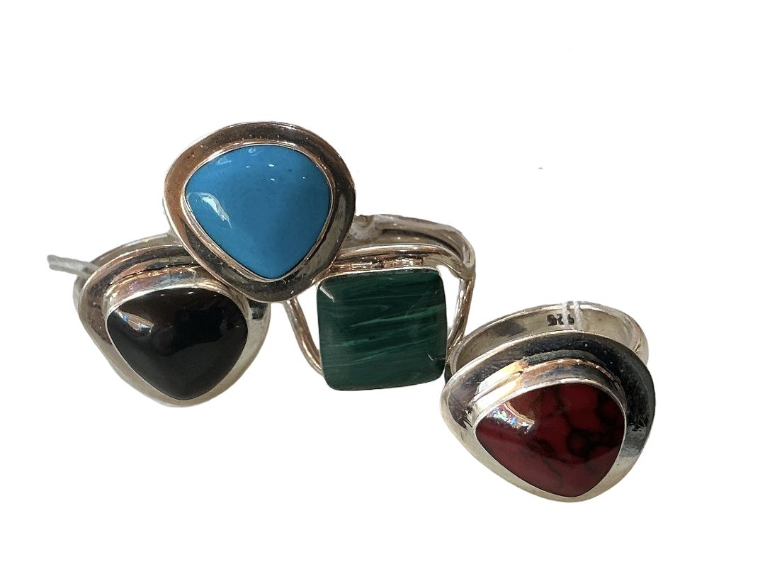 Carmel Assorted Stone Sterling Silver Rings