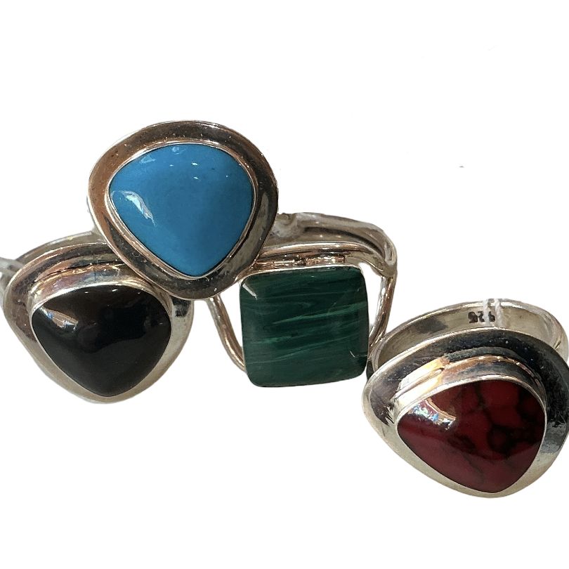 Carmel Assorted Stone Sterling Silver Rings