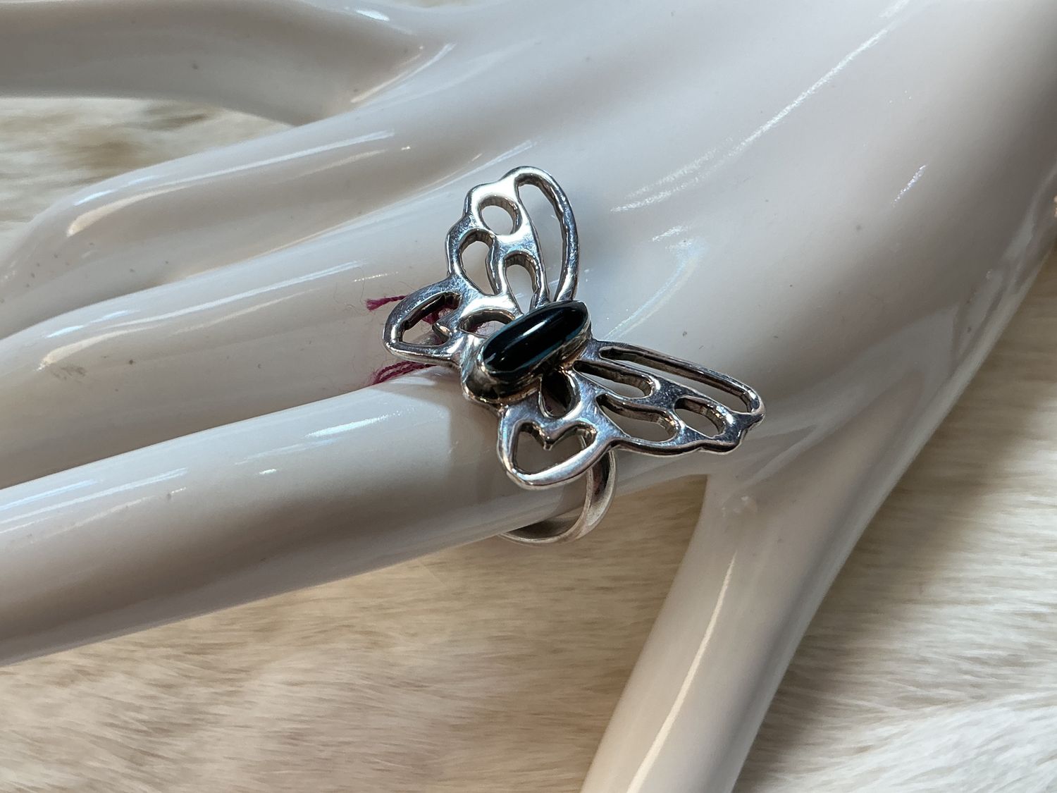 Carmel Sterling Silver Butterfly Rings, Style: With Stone