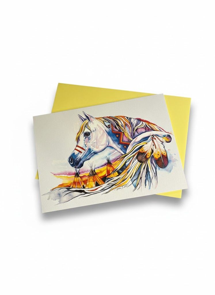 Individual Birthday Card, Design: Tipi Horse