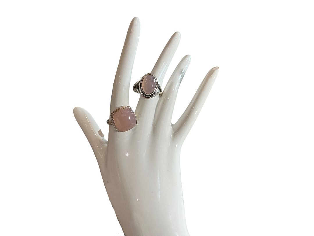 Sterling Silver Rose Quartz Rings