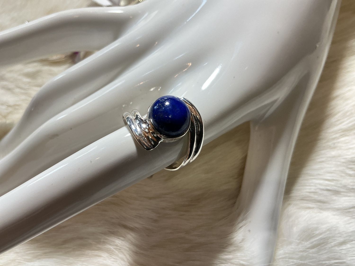 Assorted Stone Sterling Silver Rings, Color: Blue