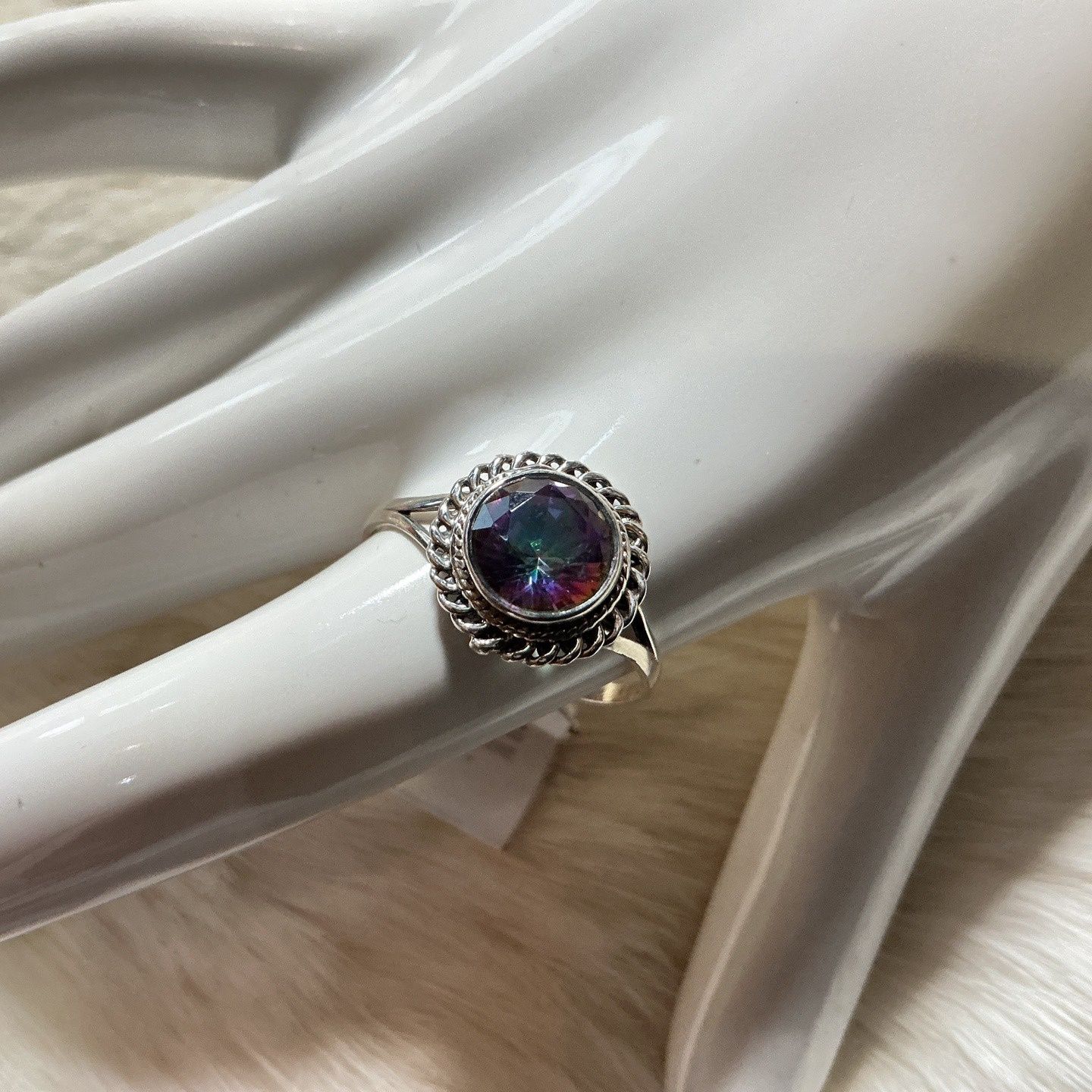 Sterling Silver Mystic Rings, Style: Round