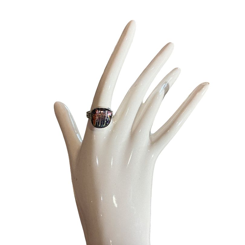 Sterling Silver Glass Stone Rings