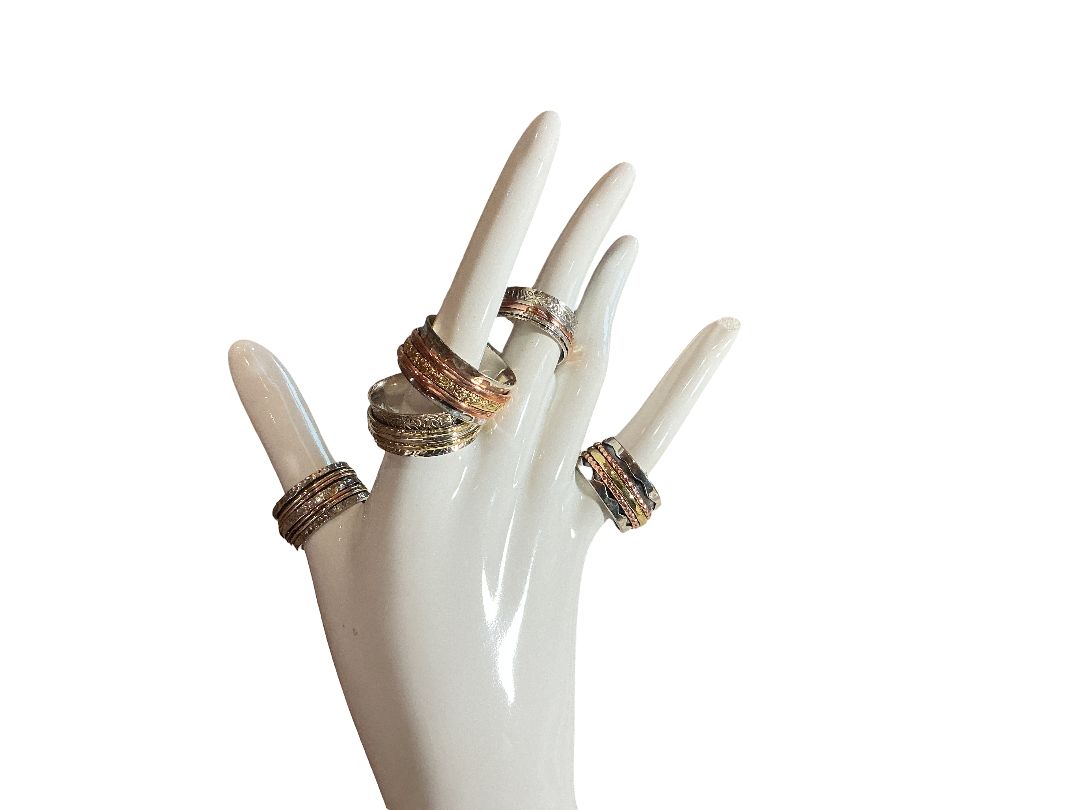 Dylan’s Silver Mixed Metal Spin Rings