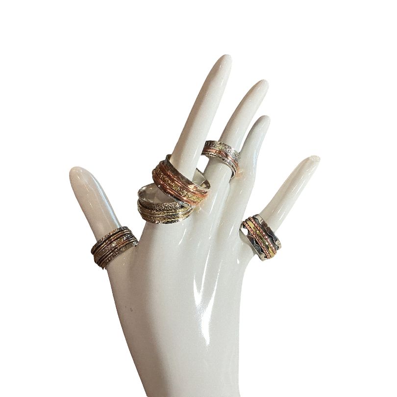 Dylan’s Silver Mixed Metal Spin Rings