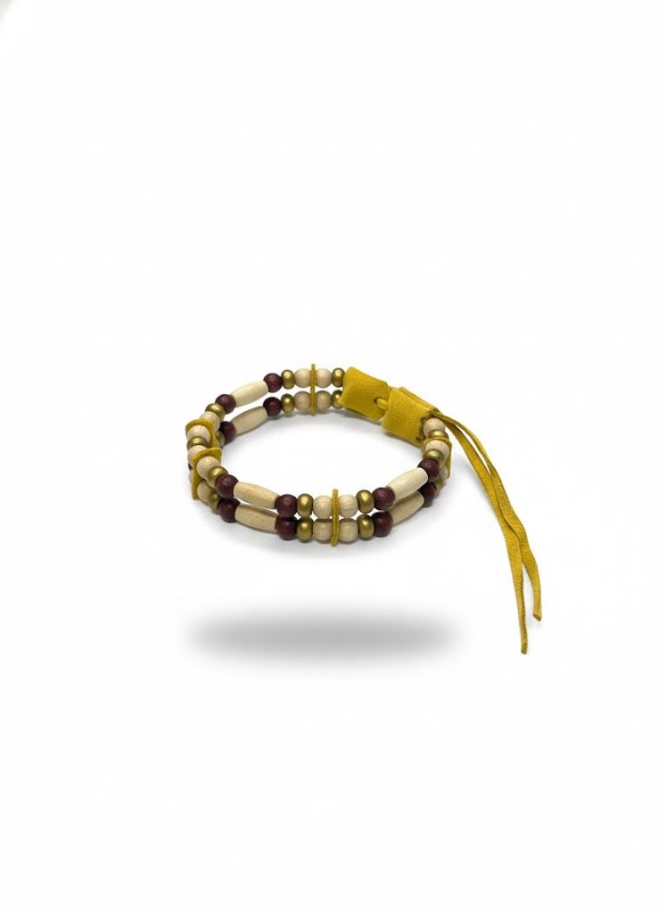 Monague- Adjustable Wooden Bead Bracelet