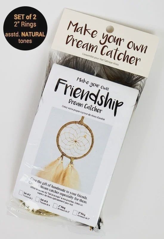 Make Your Own Friendship Dreamcatcher, Color: Natural, Size: 2”