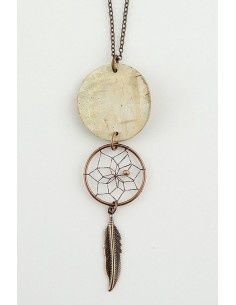 Birch Bark Necklace With Dreamcatcher Pendant