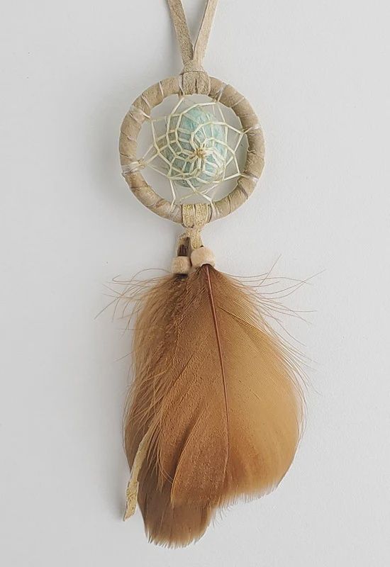 Double Web Dreamcatcher, Color: Tan