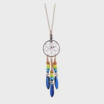 Dreamcatcher Necklace Triple Beaded Charm