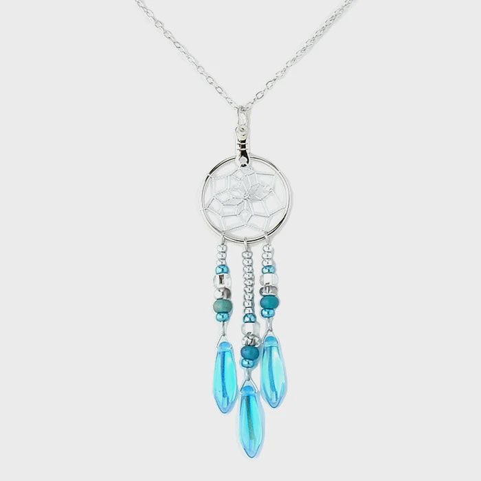 Dreamcatcher Necklace Triple Beaded Charm