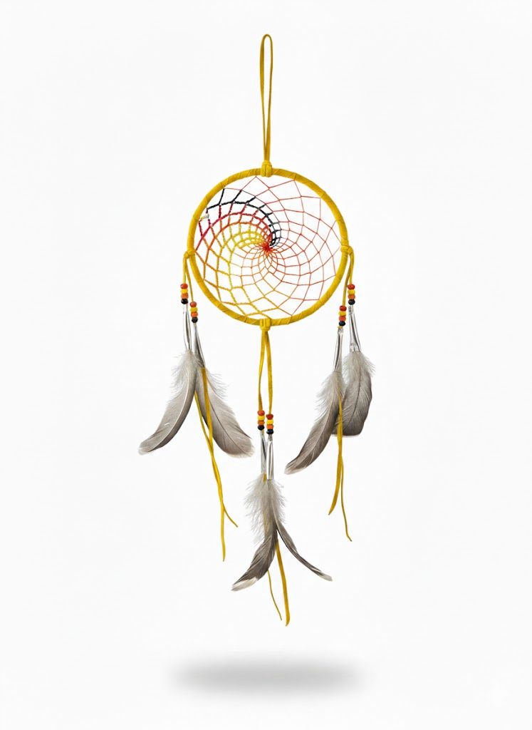 5” Beaded Web Dreamcatcher- Fire