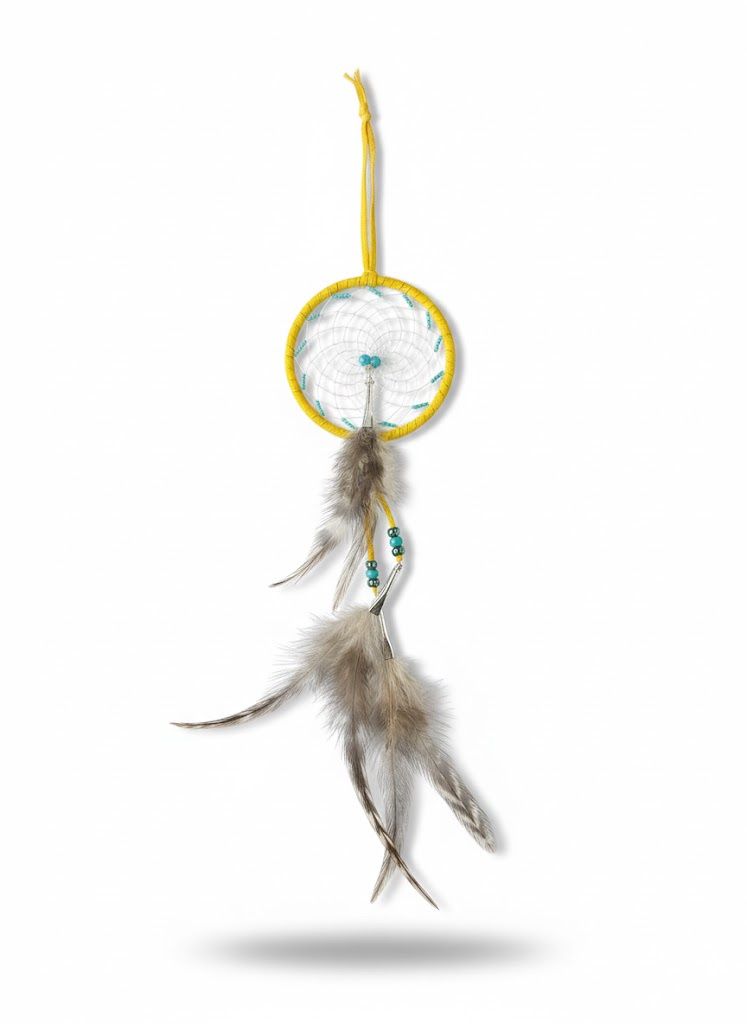 3” Beaded Web Dreamcatcher- Teal