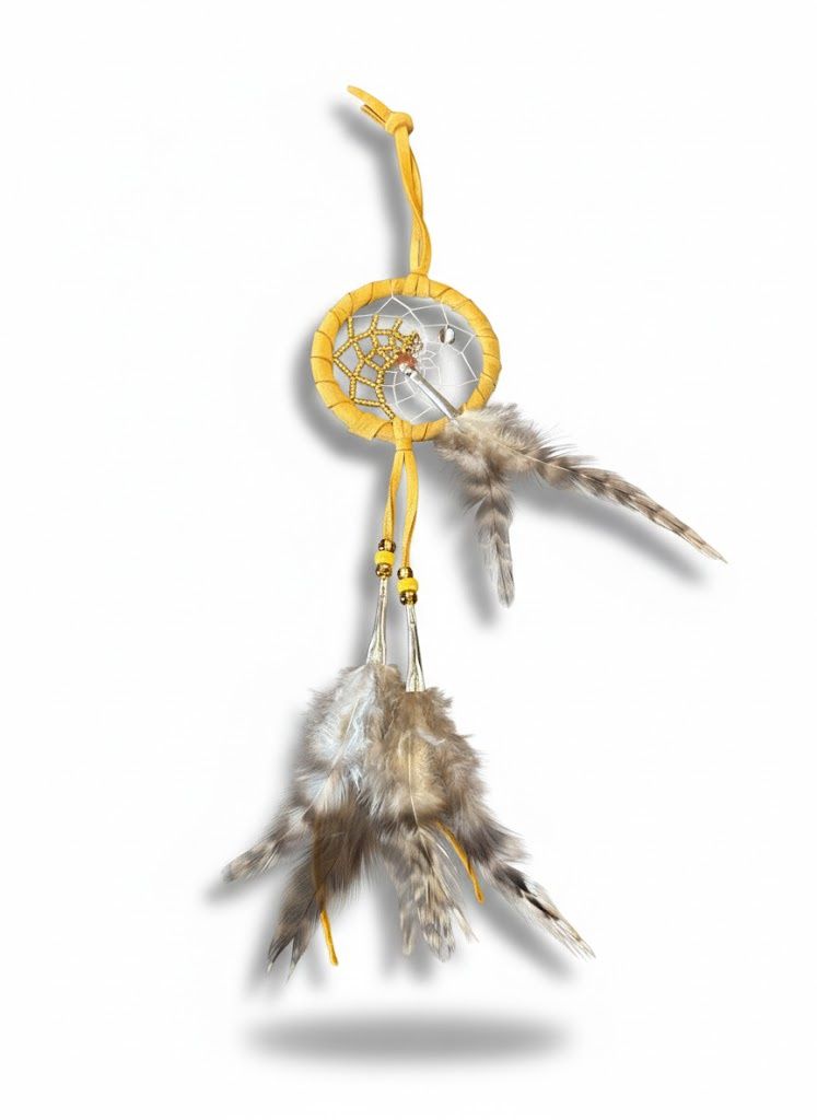 2.5” Beaded Web Dreamcatcher- Copper