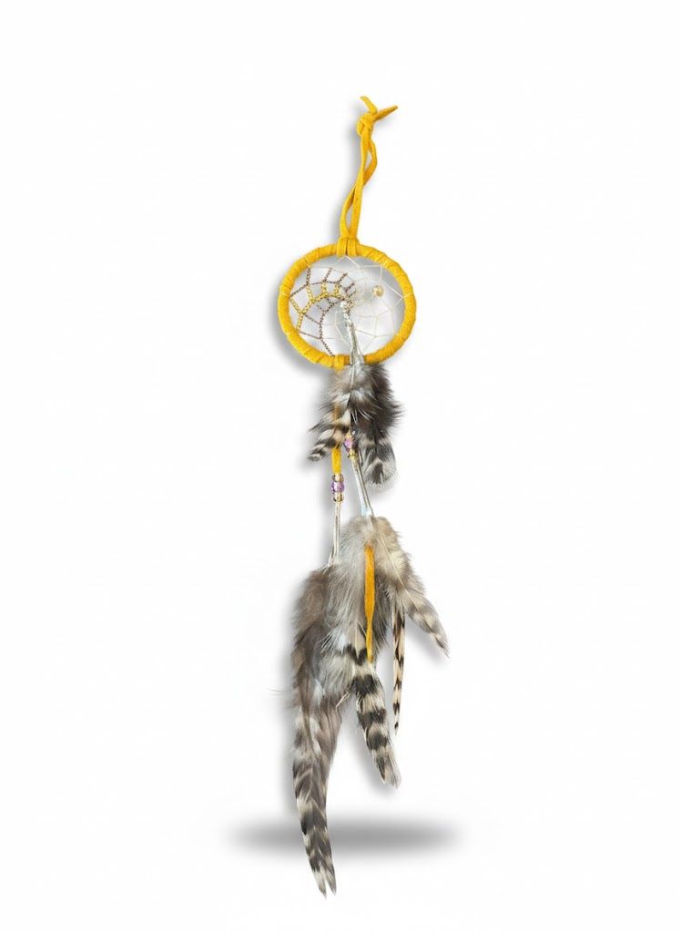 2.5” Beaded Web Dreamcatcher- Bronze &amp; Copper