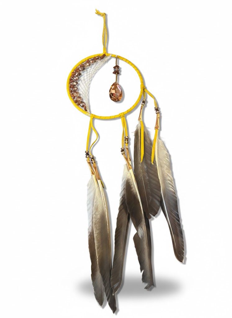 5” Crescent Moon Dreamcatcher- Bronze