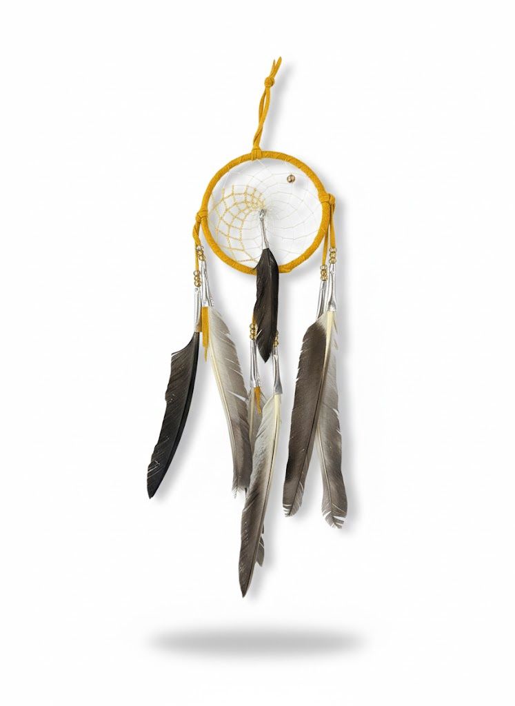 4” Beaded Web Dreamcatcher- Copper