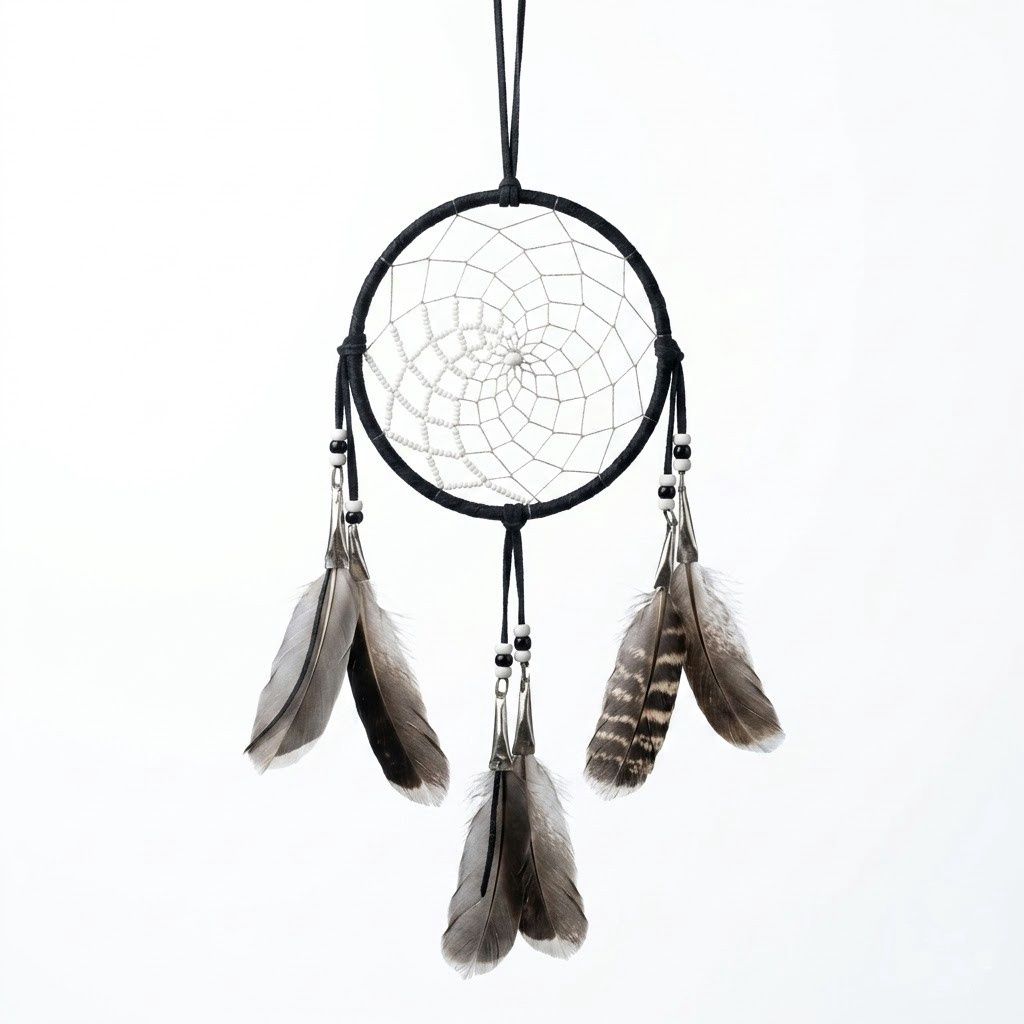Assorted  4” Beaded Web Dreamcatcher