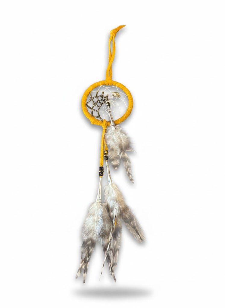 2.5” Beaded Web Dreamcatcher- Bronze