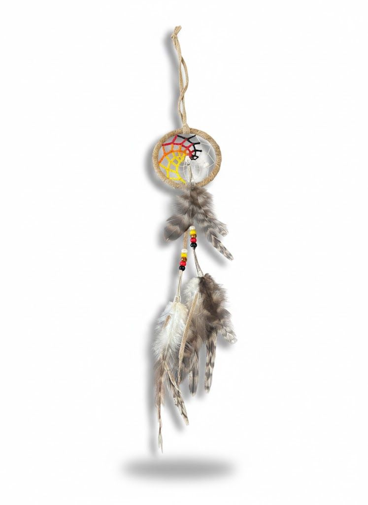 2.5” Beaded Web Dreamcatcher- Fire