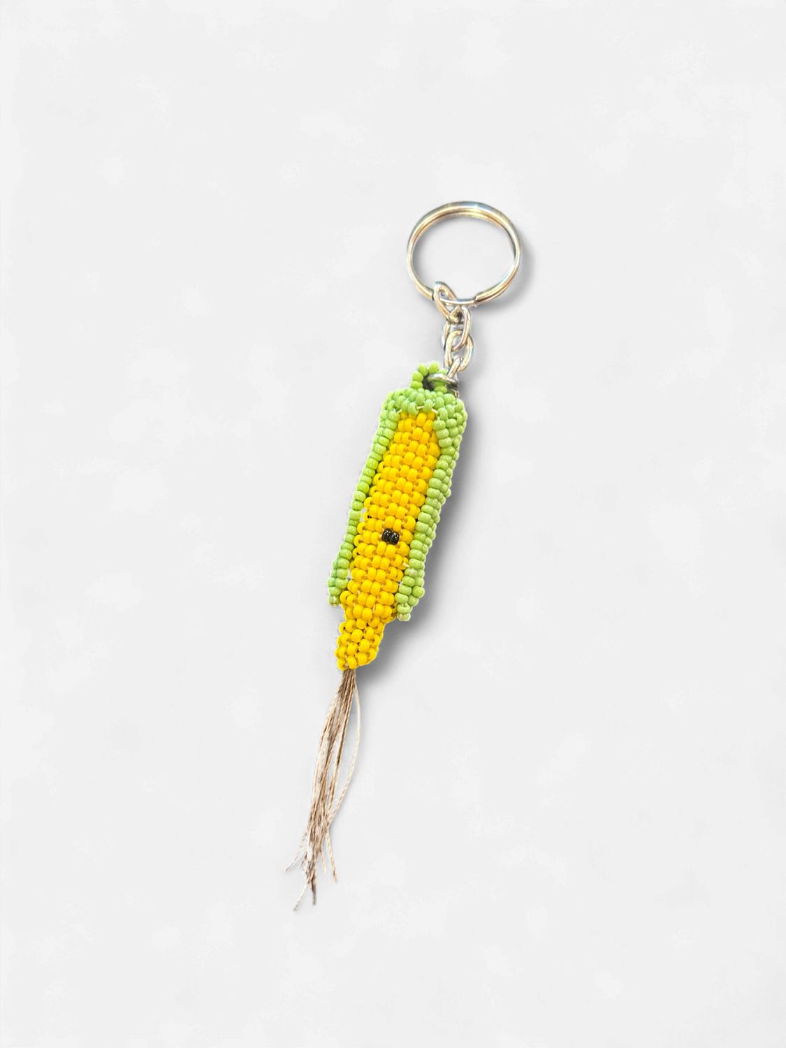 Beaded Corn Keyring