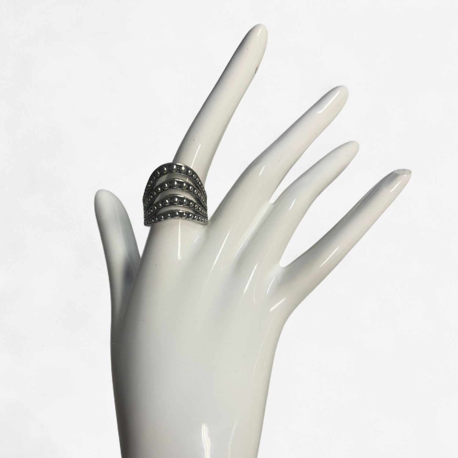 Layered Arch Metal Ring- Size 8