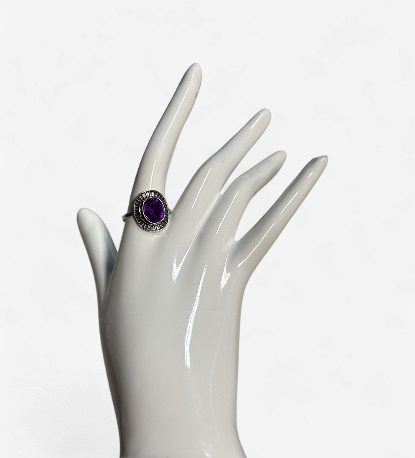 Purple Jewel Metal Ring