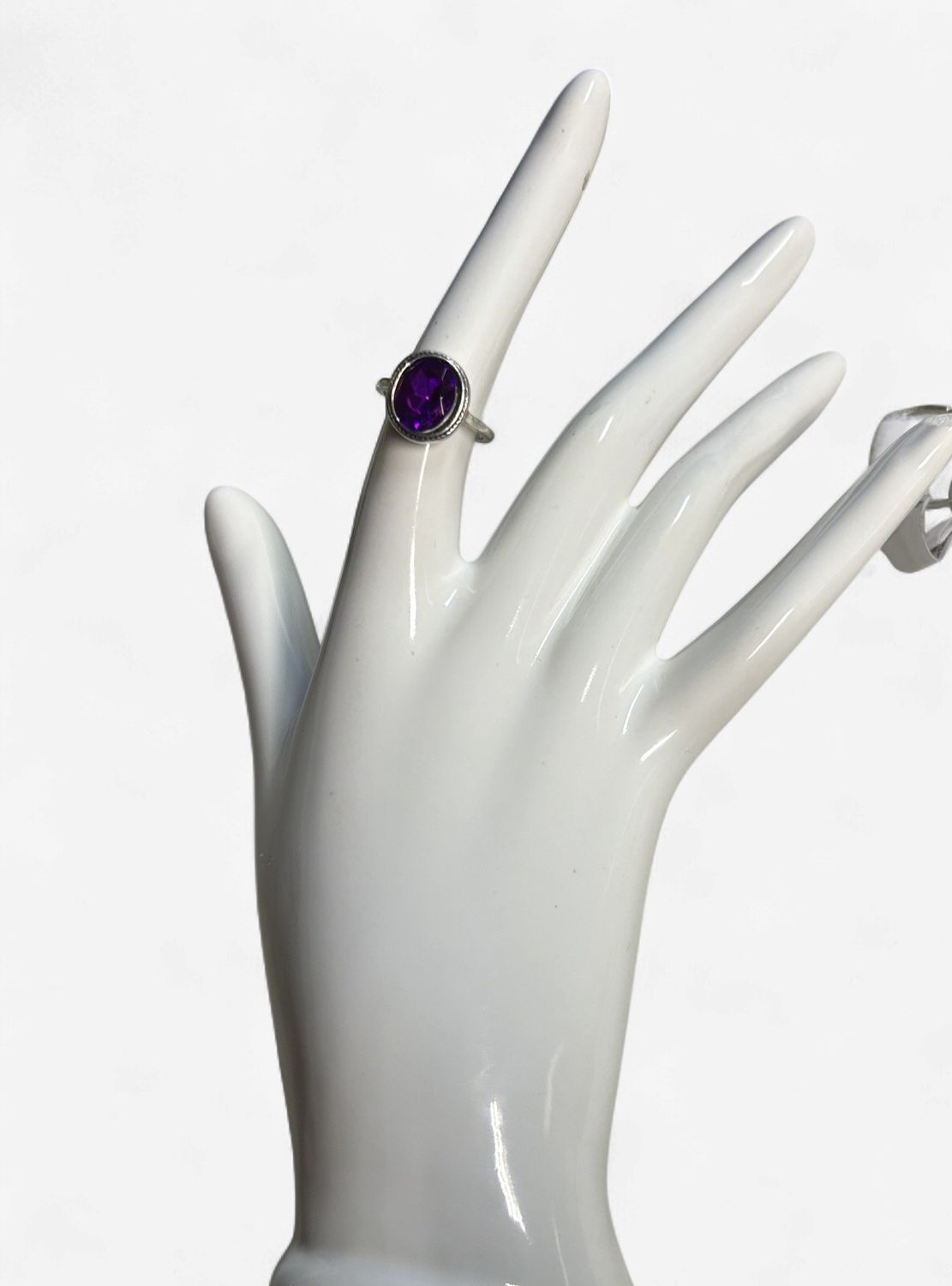 Purple Jewel Metal Ring, Style: #1