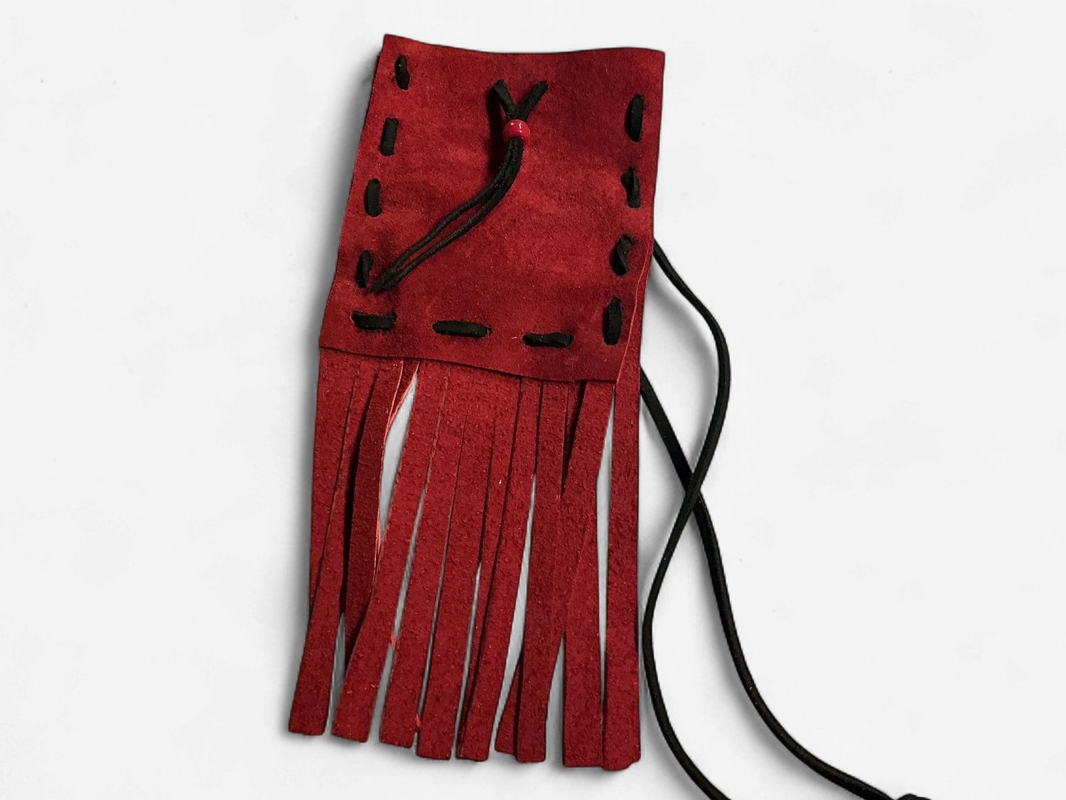 Fringe Medicine Pouch, Color: Red