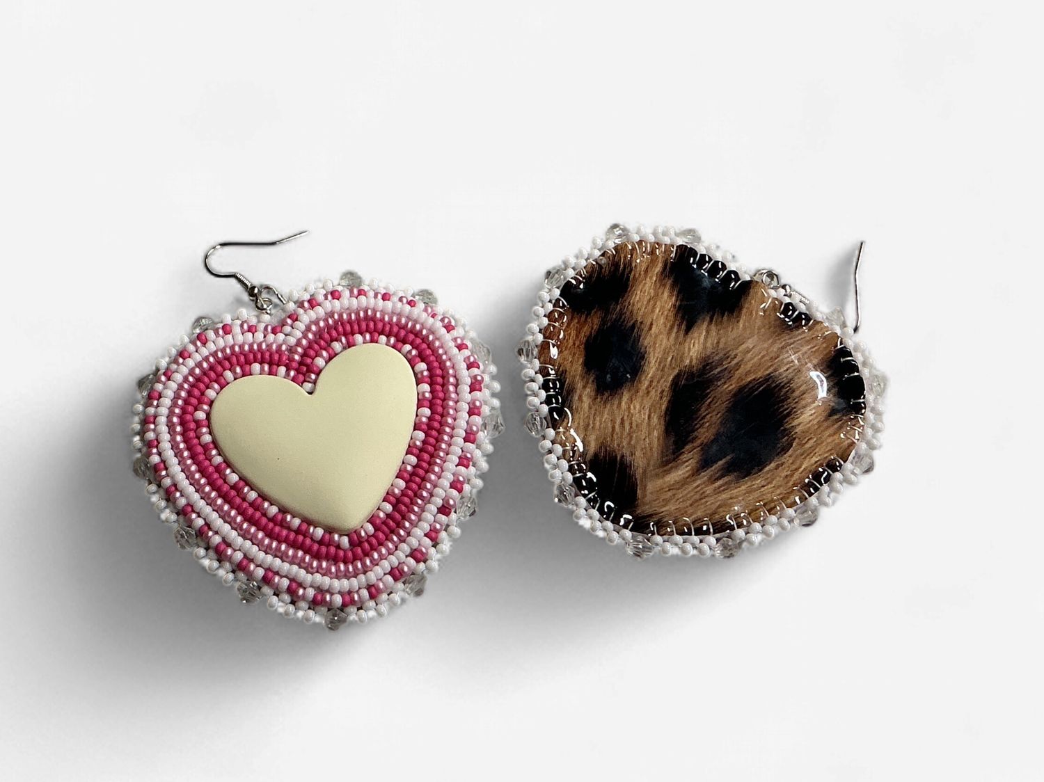 Beaded Heart Earring