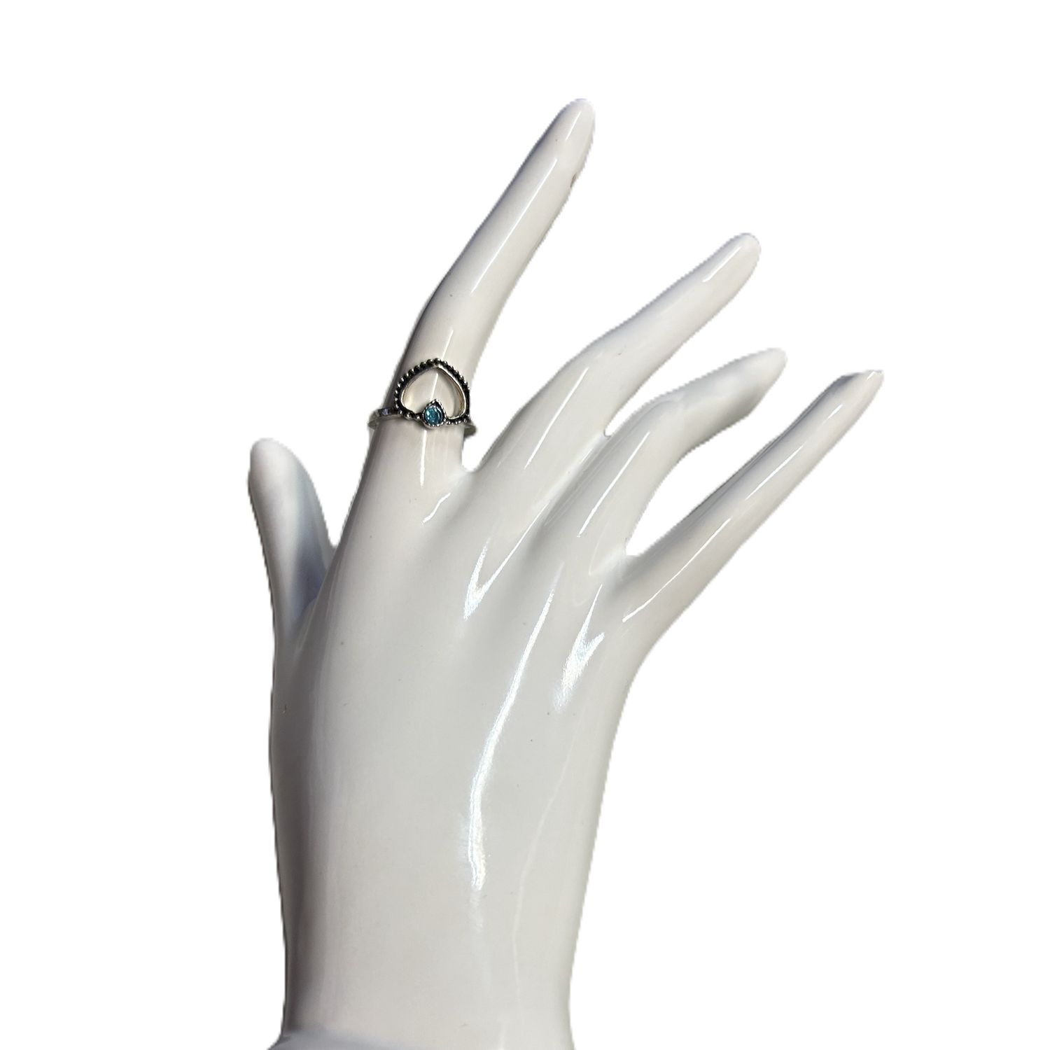 Assorted Light Blue Gem Rings