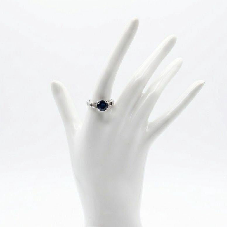 Assorted Dark Blue Gem Rings, Design: Circle Gem- Size 8